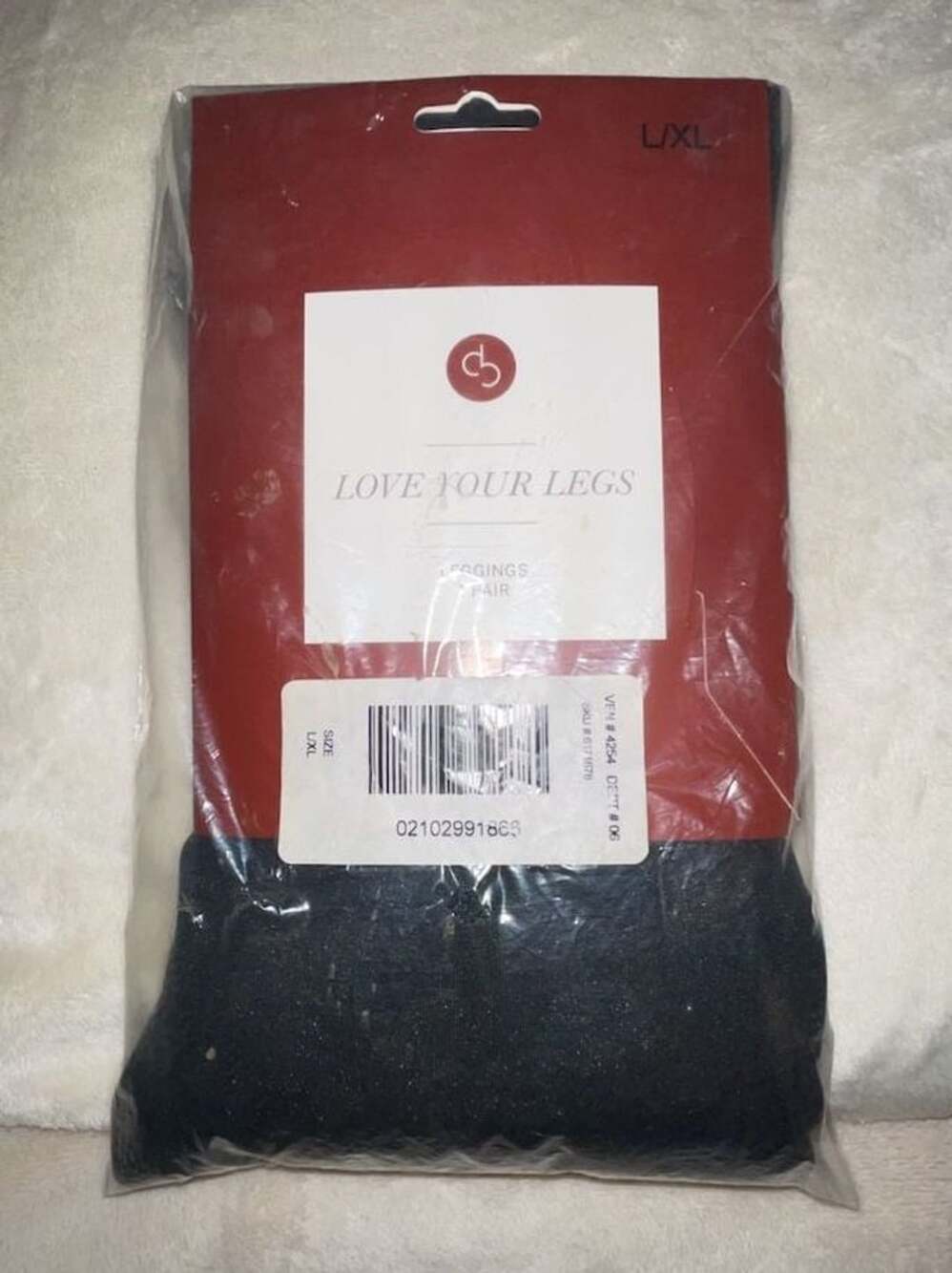 Love Your Legs Leggings Size L/XL Black